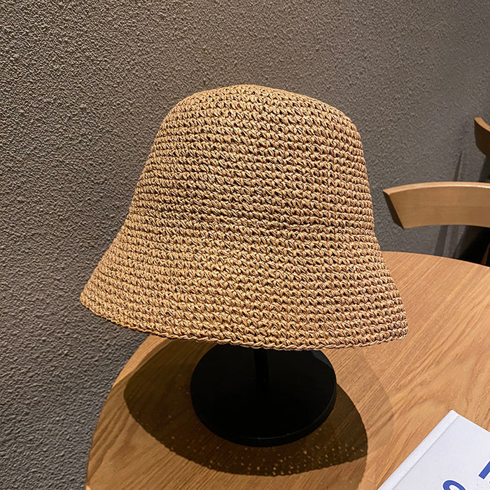 Wholesale Straw Hat Fashionable Beach Sunshade Woven Fisherman Hat