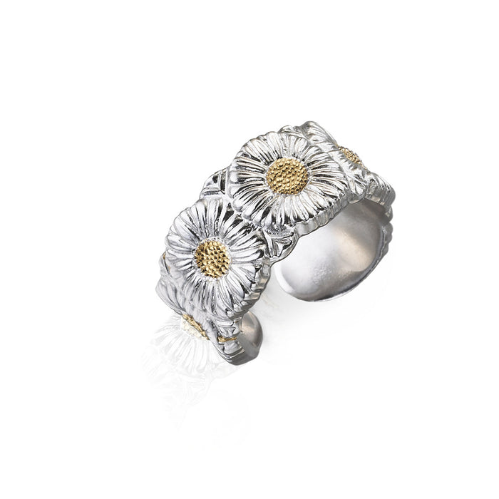 Wholesale Titanium Steel Daisy Men's Ring JDC-RS-LangDi002