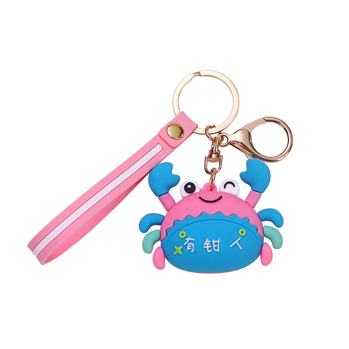 Wholesale Cartoon Doll Crab Silicone Keychain JDC-KC-Benxin042