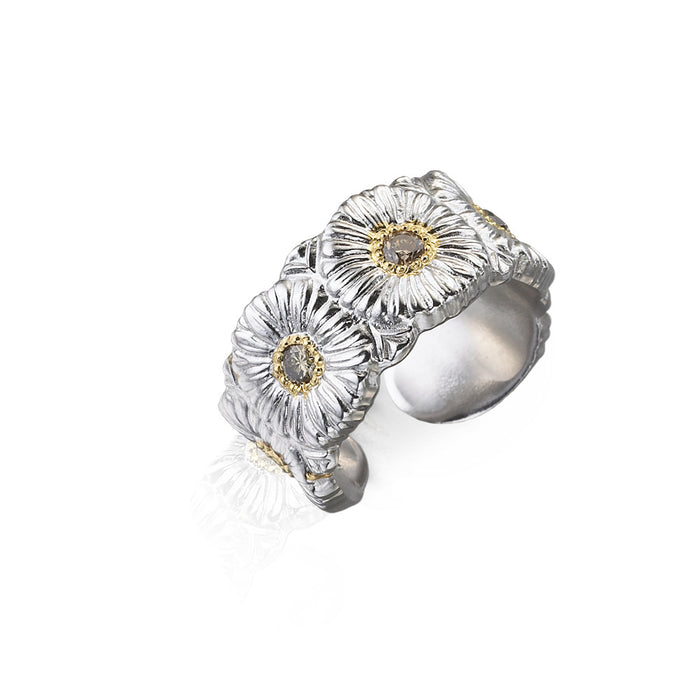 Wholesale Titanium Steel Daisy Men's Ring JDC-RS-LangDi002