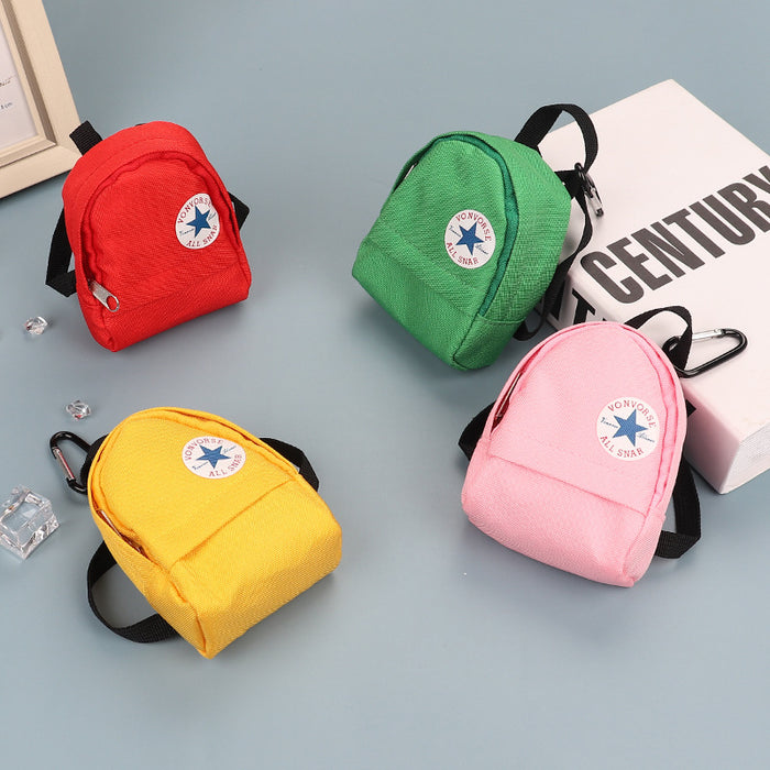 Wholesale Canvas Keychain Pouch Chic Card Holder And Earphone Storage Bag Street Trend Boutique Resale
