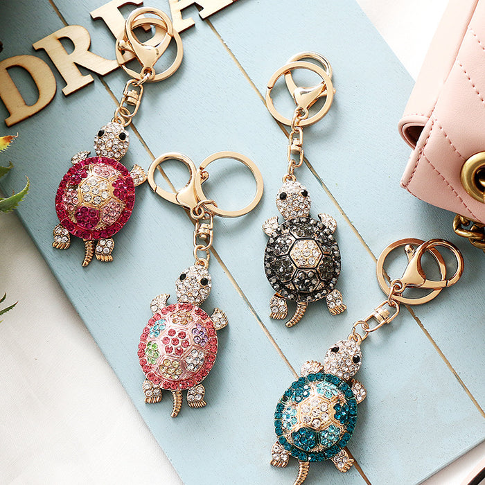 Wholesale Diamond Cute Turtle Alloy Keychain JDC-KC-ChaoK039