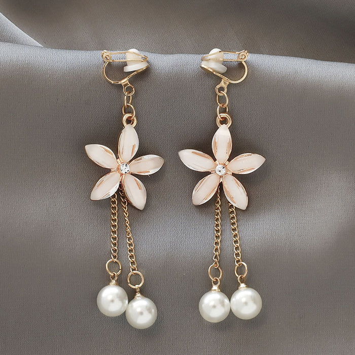 Wholesale  pearl love no ear hole ear clip women's  earrings  eardrop  earrings