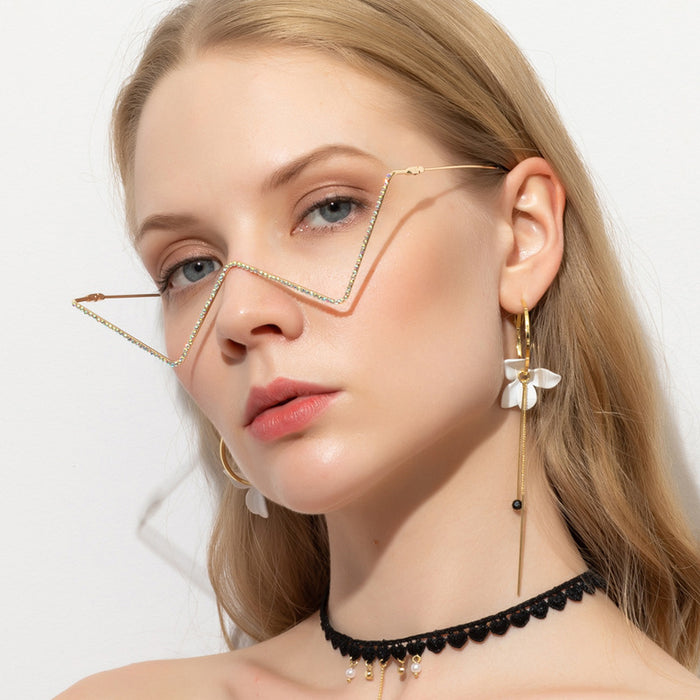 Wholesale personalized pieceless metal diamond glasses JDC-SG-BaiLuan002