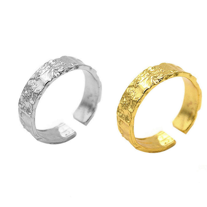 Wholesale Open ring with cold style, simple and irregular flat texture