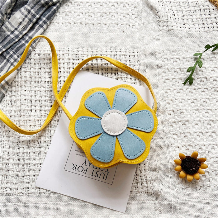 Wholesale Children's small bag stylish and cute mini flower shaped crossbody bag baby coin purse
