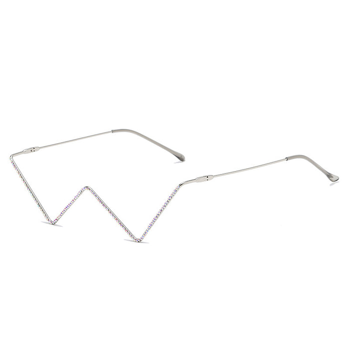 Wholesale personalized pieceless metal diamond glasses JDC-SG-BaiLuan002