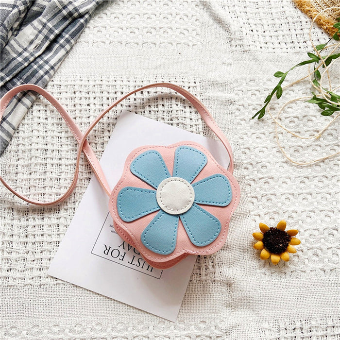 Wholesale Children's small bag stylish and cute mini flower shaped crossbody bag baby coin purse