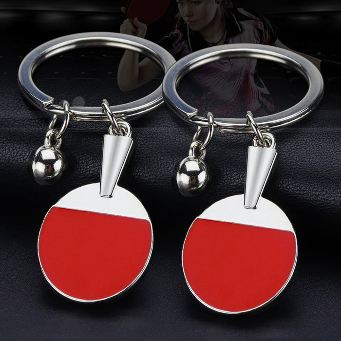 Wholesale Zinc Alloy Creative Badminton Keychain JDC-KC-XunX019