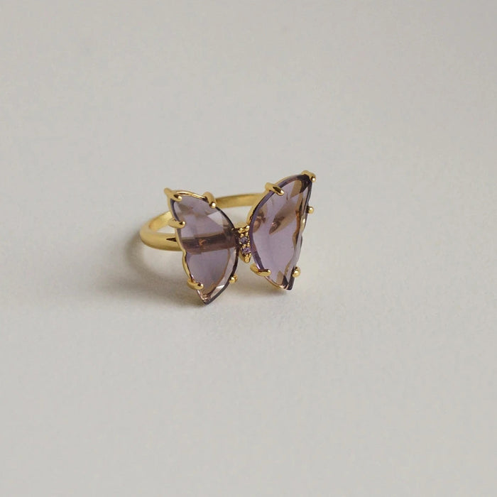 Wholesale Personalized jewelry, fashionable gold-plated bow ring, metal open-end ring