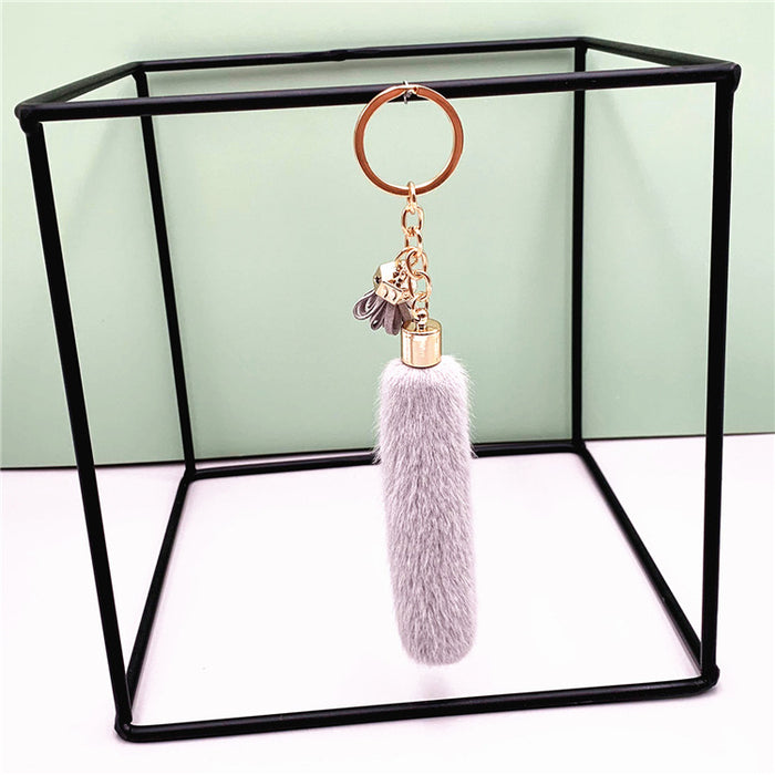 Wholesale Creative Tassel Keychain Cute Bag Cartoon Plush Pendant Car Key Chain Ring Pendant Accessories Small Gift