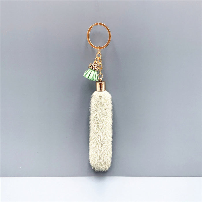 Wholesale Creative Tassel Keychain Cute Bag Cartoon Plush Pendant Car Key Chain Ring Pendant Accessories Small Gift