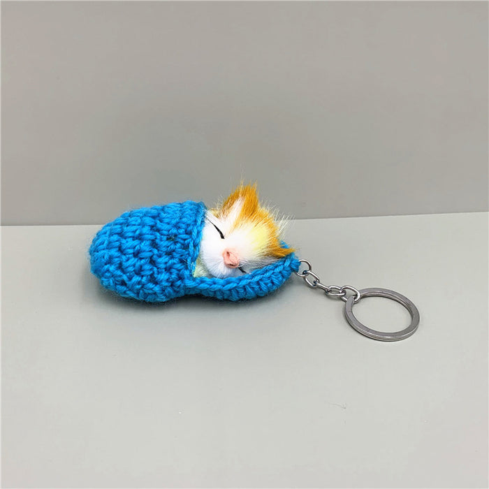 Wholesale Cute Sleeping Cat Plush Keychain JDC-KC-KaiY008