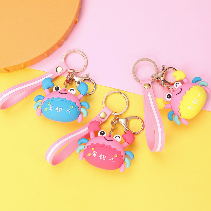 Wholesale Cartoon Doll Crab Silicone Keychain JDC-KC-Benxin042