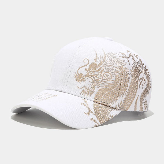 Wholesale dragon pattern baseball cap men's outdoor casual peaked cap Women's trendy sun protection sun hat