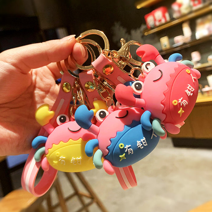 Wholesale Cartoon Doll Crab Silicone Keychain JDC-KC-Benxin042