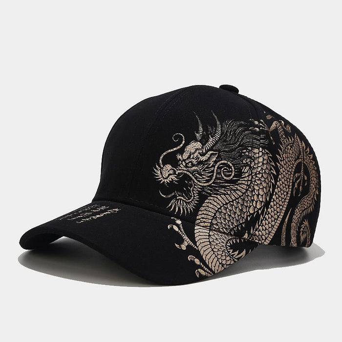 Wholesale dragon pattern baseball cap men's outdoor casual peaked cap Women's trendy sun protection sun hat
