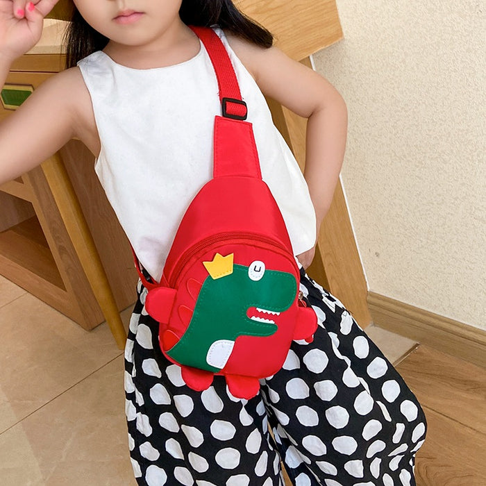 Wholesale Popular Cartoon Cute Children's Chest Bag Small Dinosaur Nylon Cloth Kindergarten Baby Crossbody Bag JDC-SD-TMS001