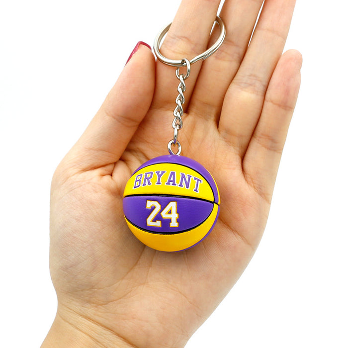 Wholesale PVC Mini Basketball Keychains JDC-KC-QLPing001