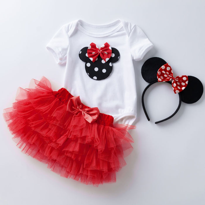 Wholesale Baby Girl Cartoon Love Polka Dot Shorts Set JDC-BC-FeiK002