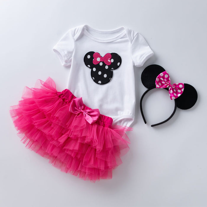 Wholesale Baby Girl Cartoon Love Polka Dot Shorts Set JDC-BC-FeiK002