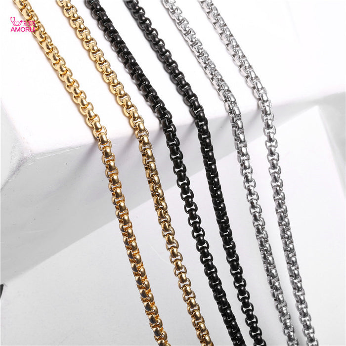 Wholesale Stainless Steel Gold Plated Love Photo Album Box Pendant Necklace