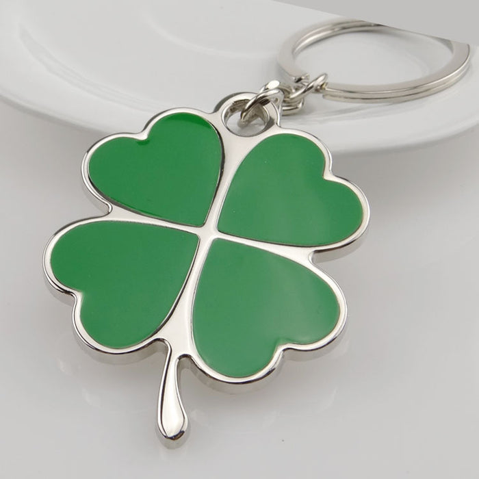 Wholesale Zinc Alloy Lucky Four-leaf Clover Keychain JDC-KC-XunX018