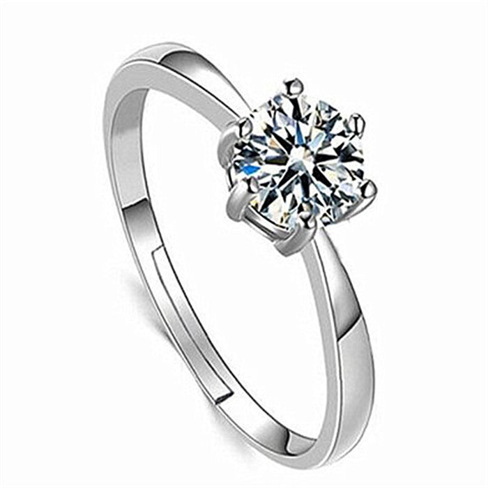 Wholesale Moissanite Eight Hearts and Eight Arrows Ring for Women One Carat Simple Classic Six-Claw Wedding Ring