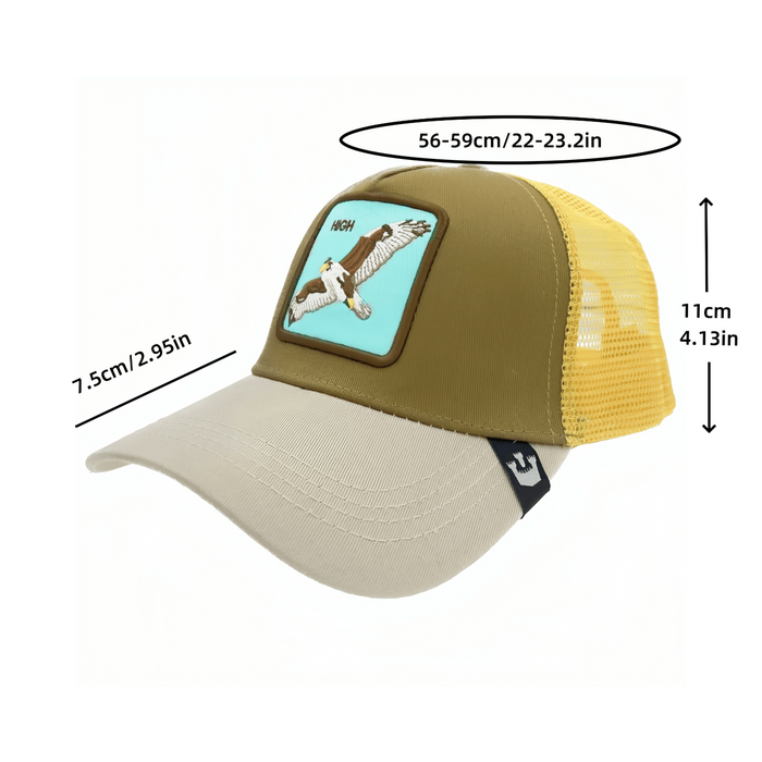 Wholesale Animal Patch Trucker Hat - Embroidered Mesh Snapback Cap
