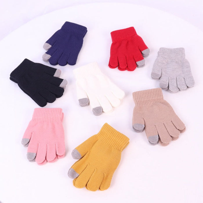 Wholesale Hat Wool Solid Color Warm Scarf Gloves Set JDC-FH-JunC001