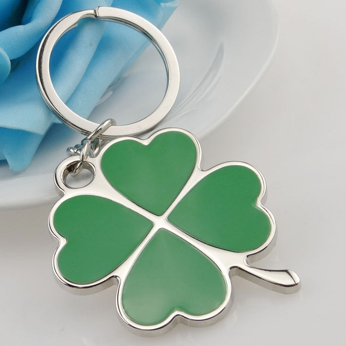 Wholesale Zinc Alloy Lucky Four-leaf Clover Keychain JDC-KC-XunX018