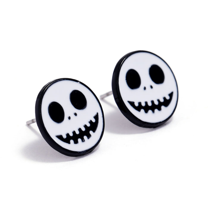 Wholesale Halloween Pumpkin Ghost Spider Alloy Earrings JDC-ES-ManTi002