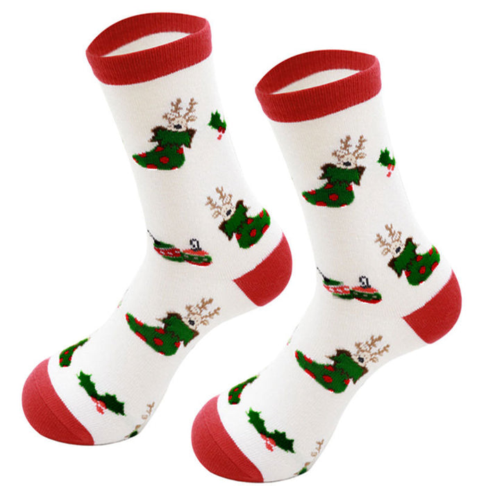 Wholesale Christmas Elk Cotton Socks JDC-SK-XQ042