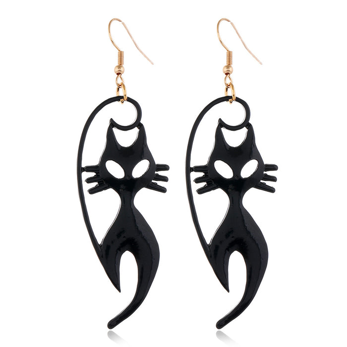 Wholesale Halloween Pumpkin Ghost Spider Alloy Earrings JDC-ES-ManTi002