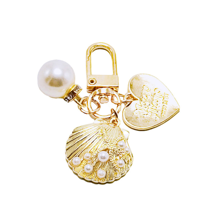 Wholesale Love Pearl Shell Keychain Wedding Gift Bag Charm Fashion Accessory MOQ≥2
