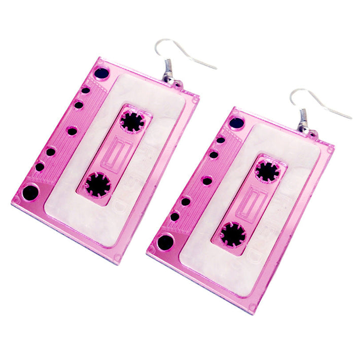 Wholesale Three-dimensional Fun Tape Earrings Acrylic JDC-ES-WaN001