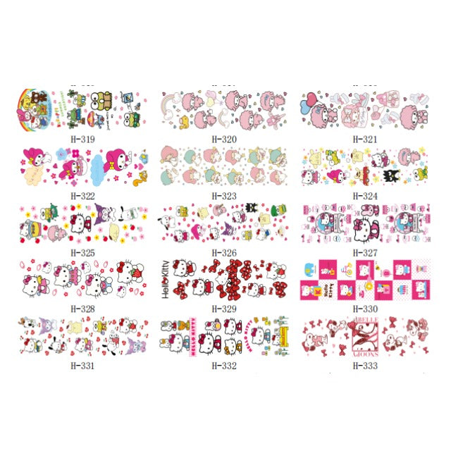 Wholesale 5pcs UV DTF Packaging Cartoon Pattern Pen Stickers JDC-ST-YiPin039