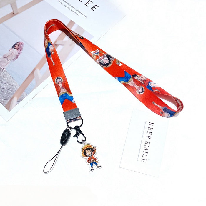 Wholesale Polyester Cartoon Printed Long Hanging Rope Keychain JDC-KC-Gongz057