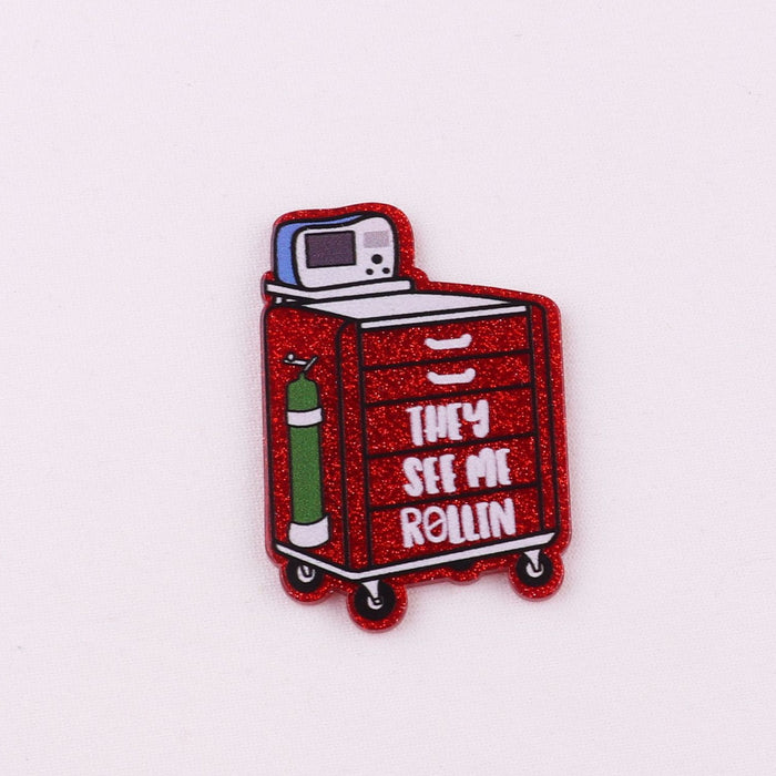 Wholesale 10pcs Cartoon Organ Medical Love Acrylic Patch Telescopic Buckle Accessories JDC-FK-OuYie002