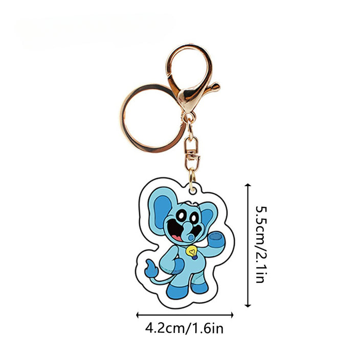 Wholesale Cartoon Smiling Animal Acrylic Keychains JDC-KC-HaoAn006