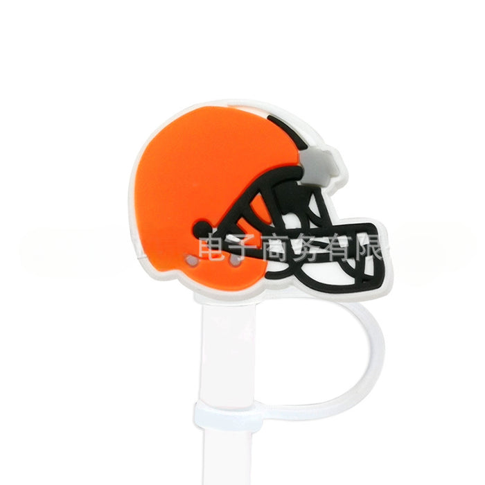 Wholesale 10pcs Silicone American Football Straw Cover JDC-SCR-KuaJ010