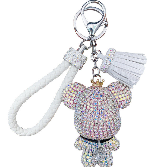 Wholesale Rhinestone Bear Keychain JDC-KC-BaiM077