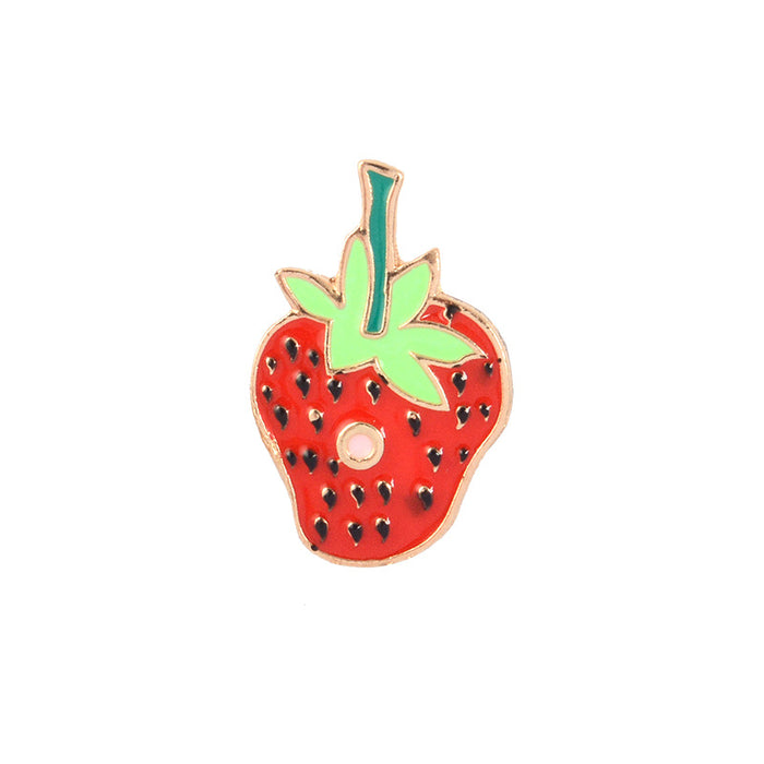 Wholesale Creative Cartoon Accessories Brooch Caterpillar Strawberry Accessories Brooch JDC-BC-BL003