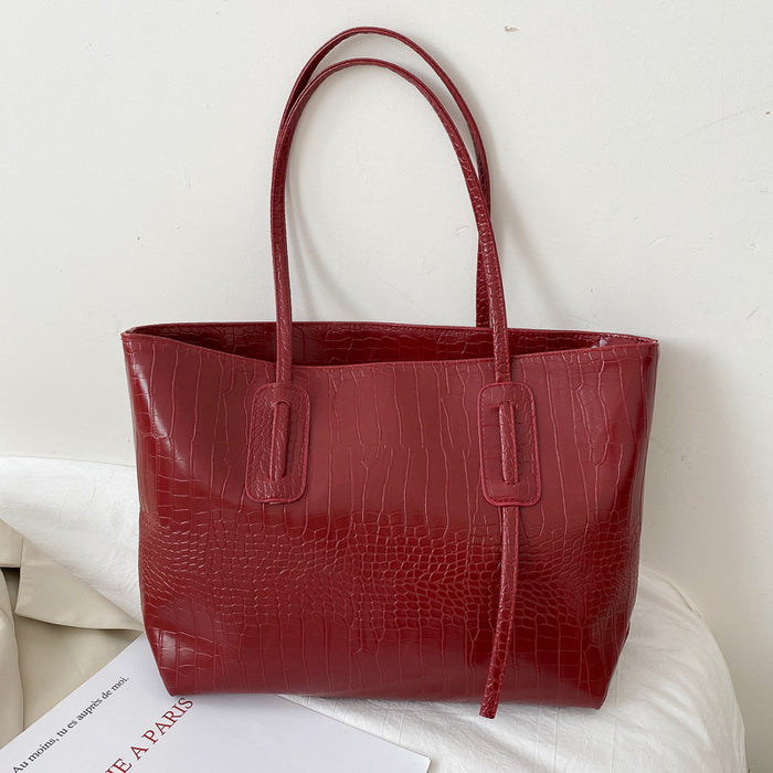 Wholesale Simple large capacity bag, fashionable and versatile shoulder bag, portable tote bag
