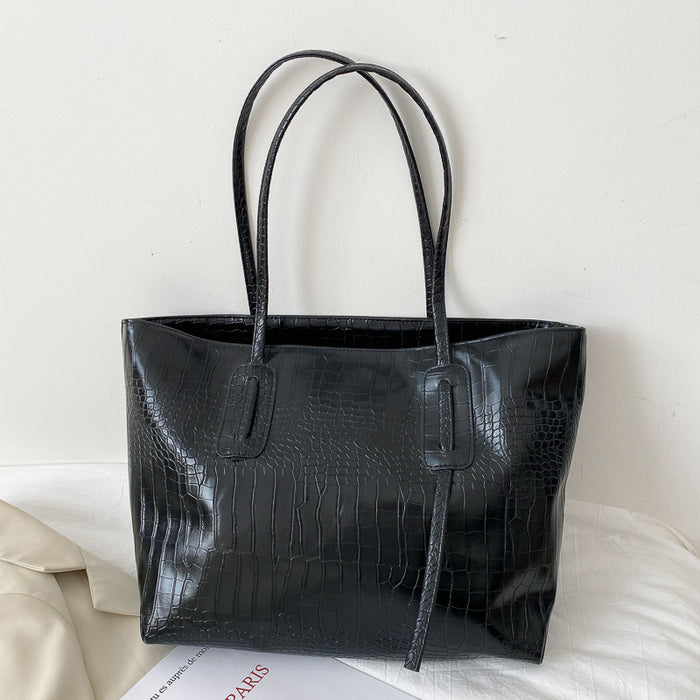Wholesale Simple large capacity bag, fashionable and versatile shoulder bag, portable tote bag