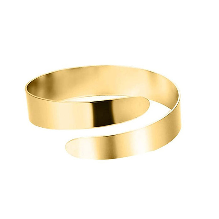 Wholesale Geometric metal arm ring six piece set, personalized exaggerated leaf bracelet set