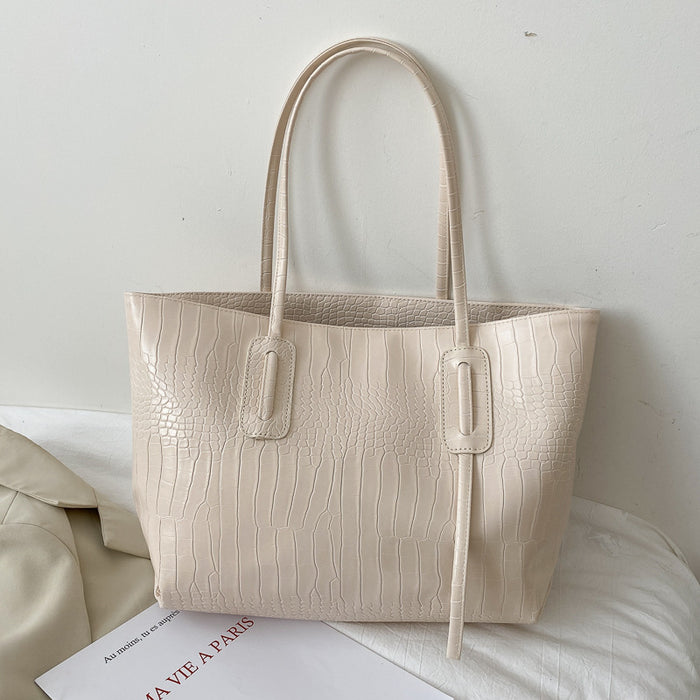 Wholesale Simple large capacity bag, fashionable and versatile shoulder bag, portable tote bag