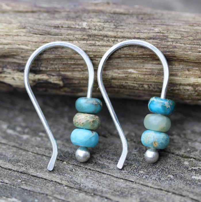 Wholesale Beaded Pine Earrings Vintage Beaded Snowflake Pine Earrings