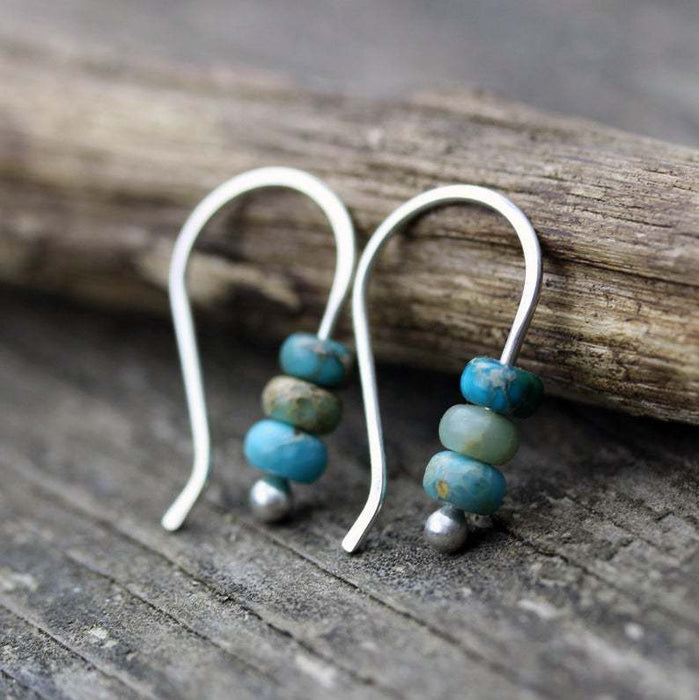 Wholesale Beaded Pine Earrings Vintage Beaded Snowflake Pine Earrings
