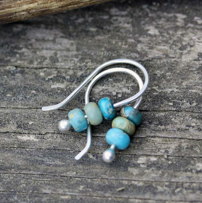Wholesale Beaded Pine Earrings Vintage Beaded Snowflake Pine Earrings